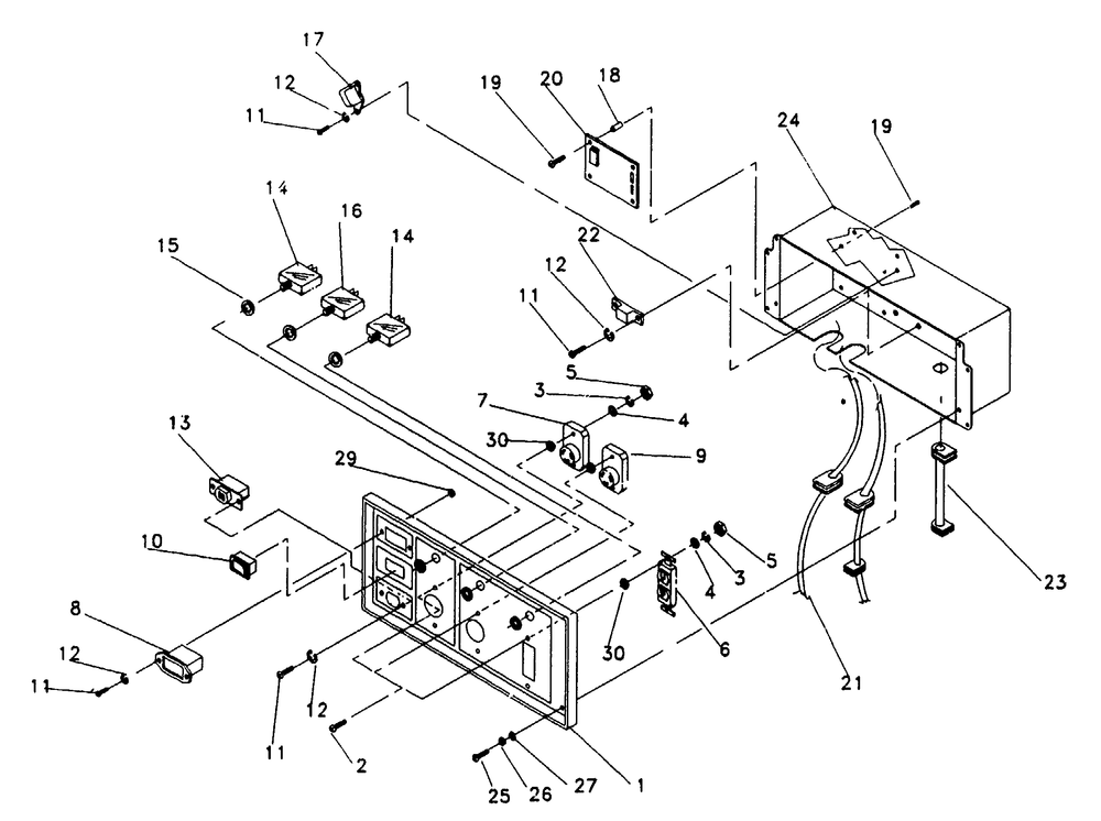 Control Panel Diagram and Parts List for 9802-0-MC  Briggs and Stratton Generator